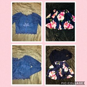 Two piece, Navy blue.